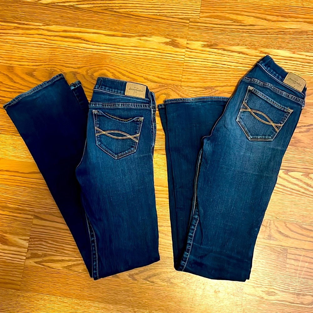 Two pairs of Abercrombie jeans